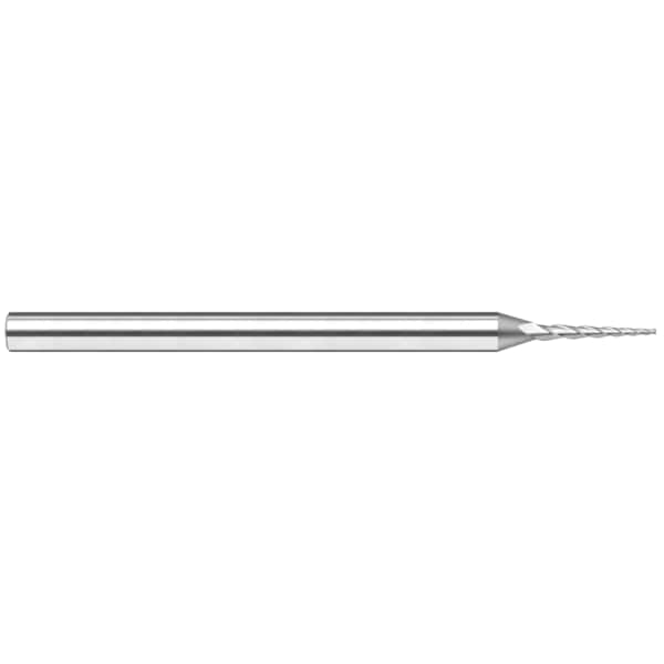 Miniature End Mill - Tapered - Square, 0.1250" (1/8), Overall Length: 4"